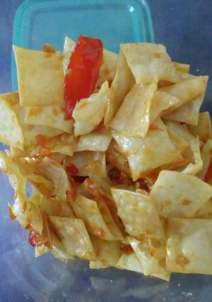 Foto resep Kripik pangsit pedas manis