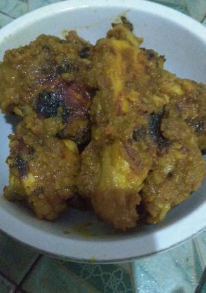 Foto resep Ayam panggang jawa bumbu kuning sederhana