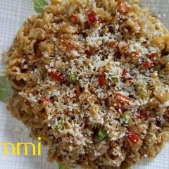 Cheese schezwan Noodles A picture of Cheese schezwan Noodles.