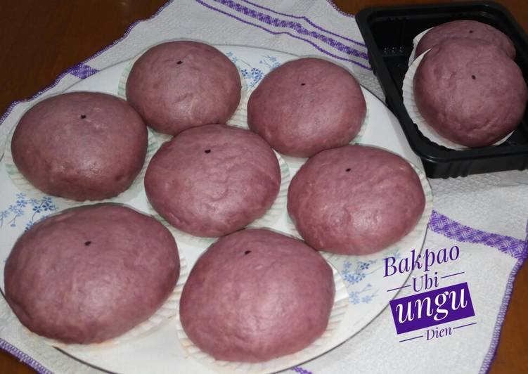 Resep Bakpao 💜 ubi ungu menul2 | Cara Buat Bakpao 💜 ubi ungu menul2 Yang Enak Dan Lezat