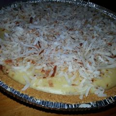 A picture of Coconut Custard Cream Pie.