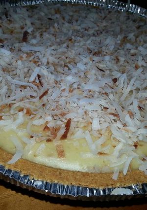 A picture of Coconut Custard Cream Pie.