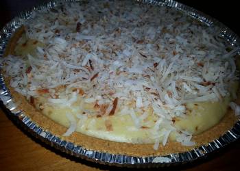 Fresh, Making Recipe Coconut Custard Cream Pie Most Delicious