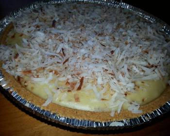 Ultimate, Prepare Coconut Custard Cream Pie Very Delicious