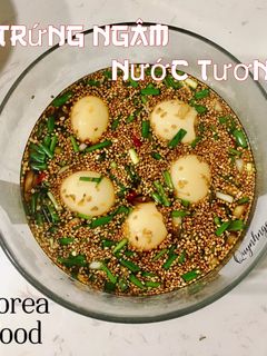 Hình của món Trứng gà ngâm nước tương.