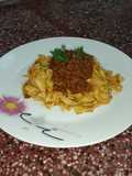 Tagliatelles a la bolognesa