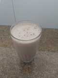 Batido de avena, banano, leche y chocolisto