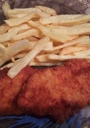 صورة لوصفة اسكالوب مع البطاطا المقلي