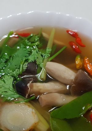 A picture of Tom Yum with Termite Mushrooms (Easy Thai Recipe).