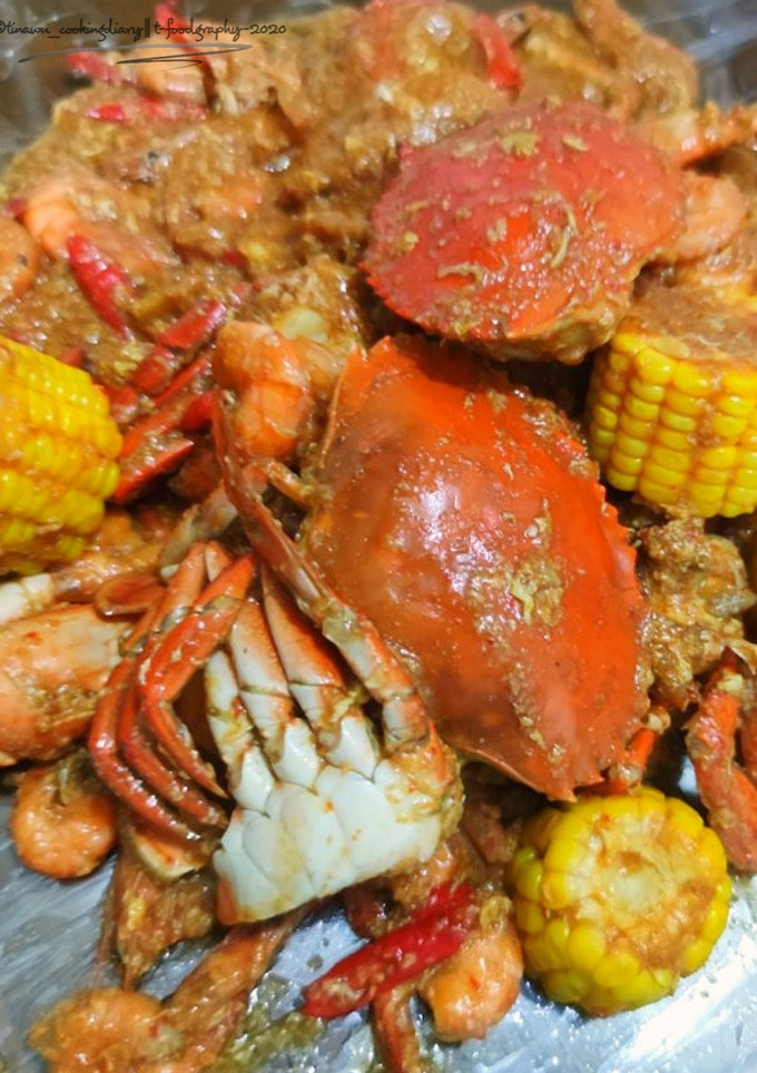 Foto resep Seafood ala-ala crazy crab (kepiting udang saus Padang)