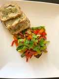 Stir fry green veggies & bread