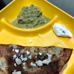 A picture of Sprouted Pearl Millet flour chila.