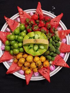 عکسی از دستور سینی مزه (میوه های بهاری)