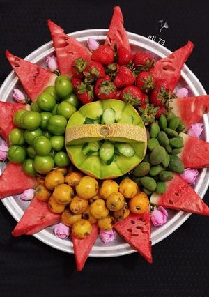 عکسی از دستور سینی مزه (میوه های بهاری)