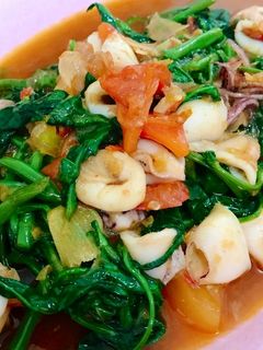 Foto resep Cah kangkung cumi