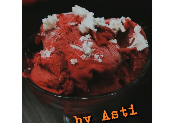 Ice cream Red velvet foto resep utama