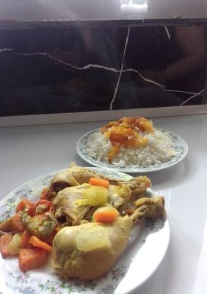 عکسی از دستور پلو مرغ