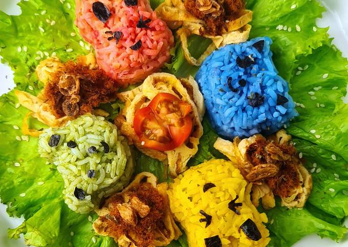Cara membuat Nasi Uduk Warna Warni Cara membuat Nasi Uduk Warna Warni
