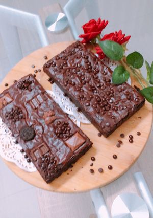 Foto resep Brownie Triple Chocolate Fudge shiny anti gagal