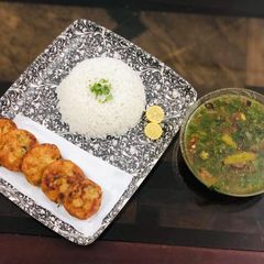 A picture of Dal chawal.