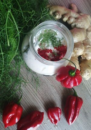 Une photo de Sauce yaourt grec aneth habanero🌶️