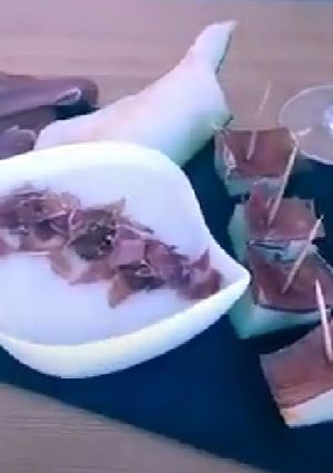 Una foto de Melón con jamón