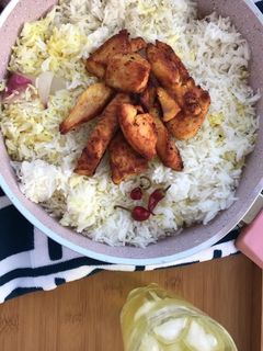 صورة لوصفة دجاج مشوي مع رز