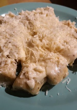 Una foto de Ñoquis de ricota con Salsa Blanca😍