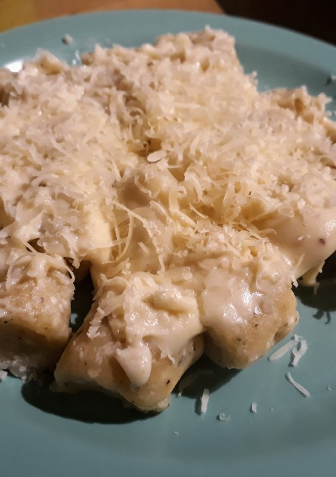 Una foto de Ñoquis de ricota con Salsa Blanca😍