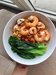Hình của món Mì trộn tóp mỡ.
