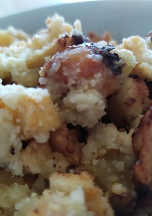 Une photo de Crumble pommes et pépites de chocolat