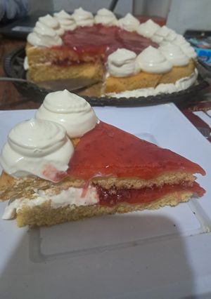 Una foto de Victoria sponge cake