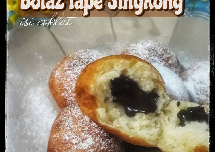 Cara termudah untuk Campuran SempurnaBola2 Tape Singkong isi Coklat