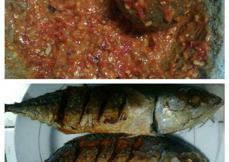 Sambal tomat mede + ikan goreng