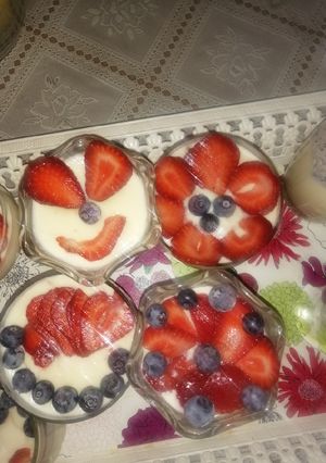 Una foto de Panna cotta de yogurth