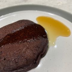 A picture of Chocolate rice flour pancake.