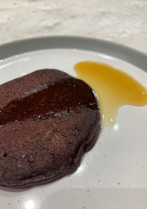 A picture of Chocolate rice flour pancake.