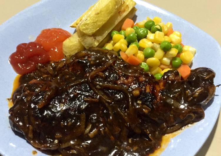 Resep Chicken Steak Black Pepper Steak Ayam Lada Hitam Oleh