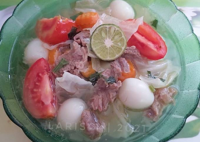 Sop Daging Telur Puyuh