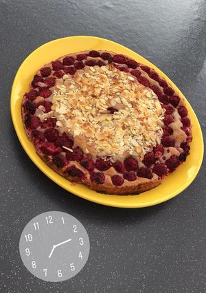 Une photo de Gâteau au yaourt framboise