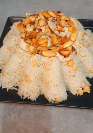 صورة لوصفة رز بالحمص على الطريقة التركية