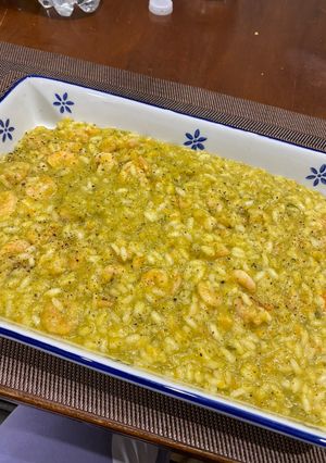 Foto di Risotto cotto in brodo di zucchine