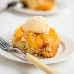 A picture of Peach Cobbler.