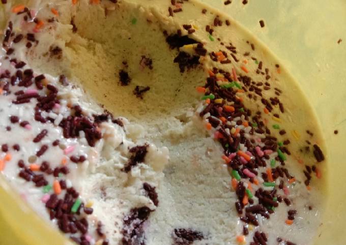 Bagaimana Menyiapkan Chocolatos Matcha Ice Cream (no Mixer &amp; Blender), Lezat Sekali