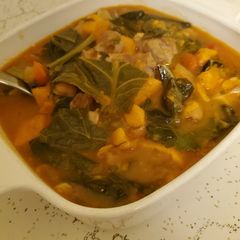 Brad's West African Chicken, Collard Green, and Peanut Stew A picture of Brad's West African Chicken, Collard Green, and Peanut Stew.