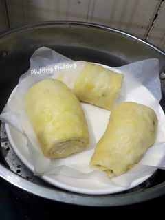 Hình của món Bánh mì hấp khoai lang vàng.