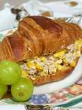 Corn, Tuna, and Egg Salad Sandwich