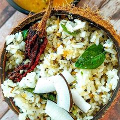 A picture of Thenga Choru (Coconut Rice).