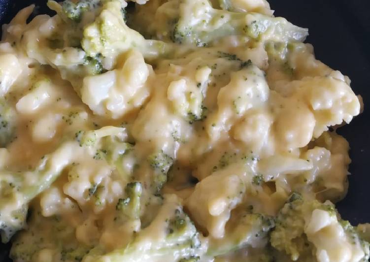 Recipe of Favorite Cheesy Broccoli and Cauliflower