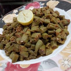 A picture of Bhuni hui bhindi.